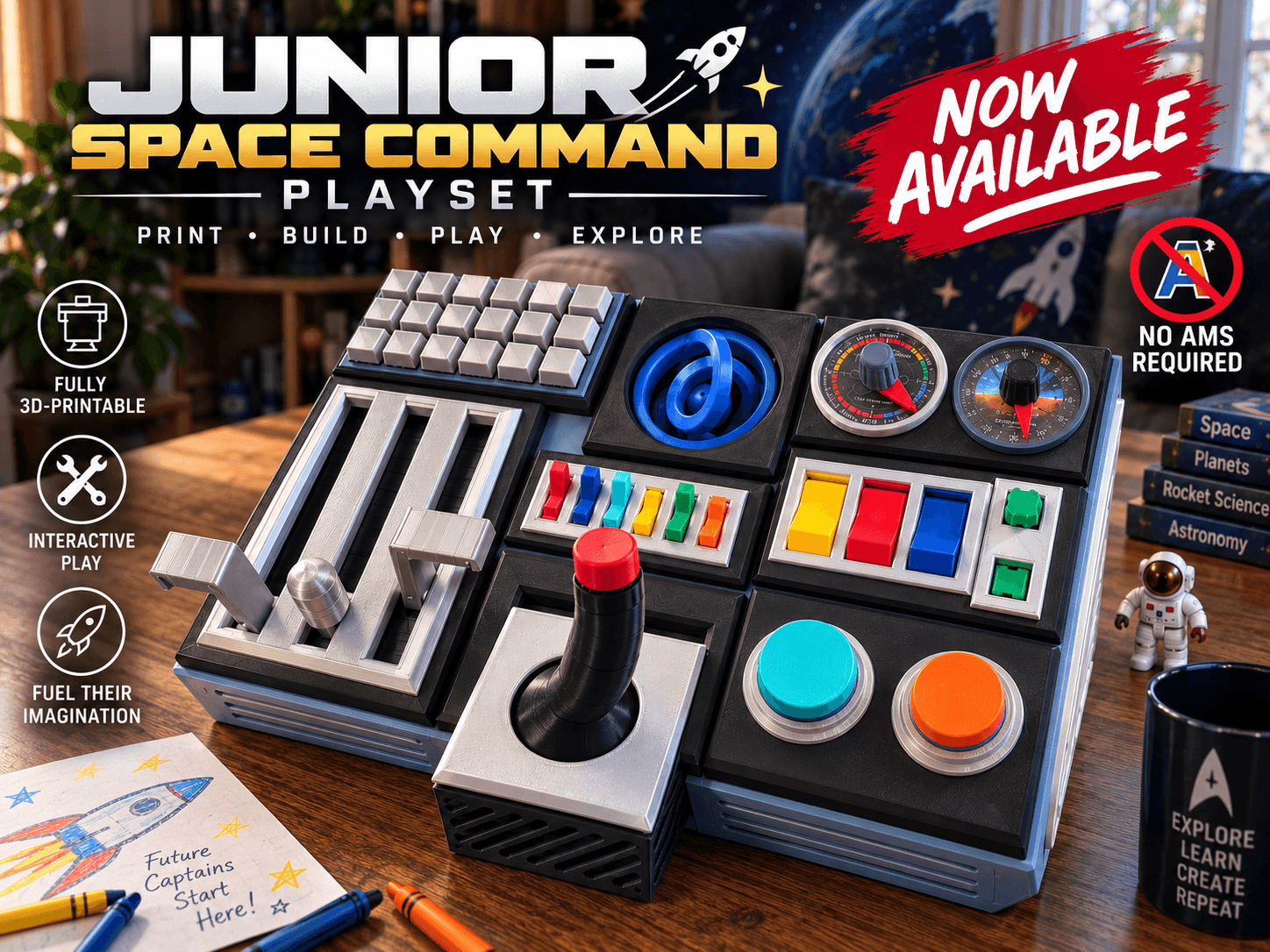 Junior Space command Playset MakerWorld project cover