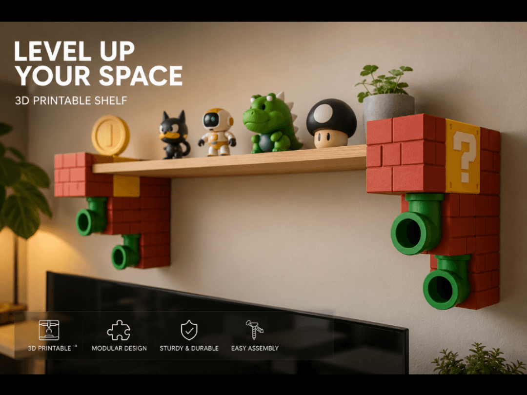 Super Mario Shelf MakerWorld project cover