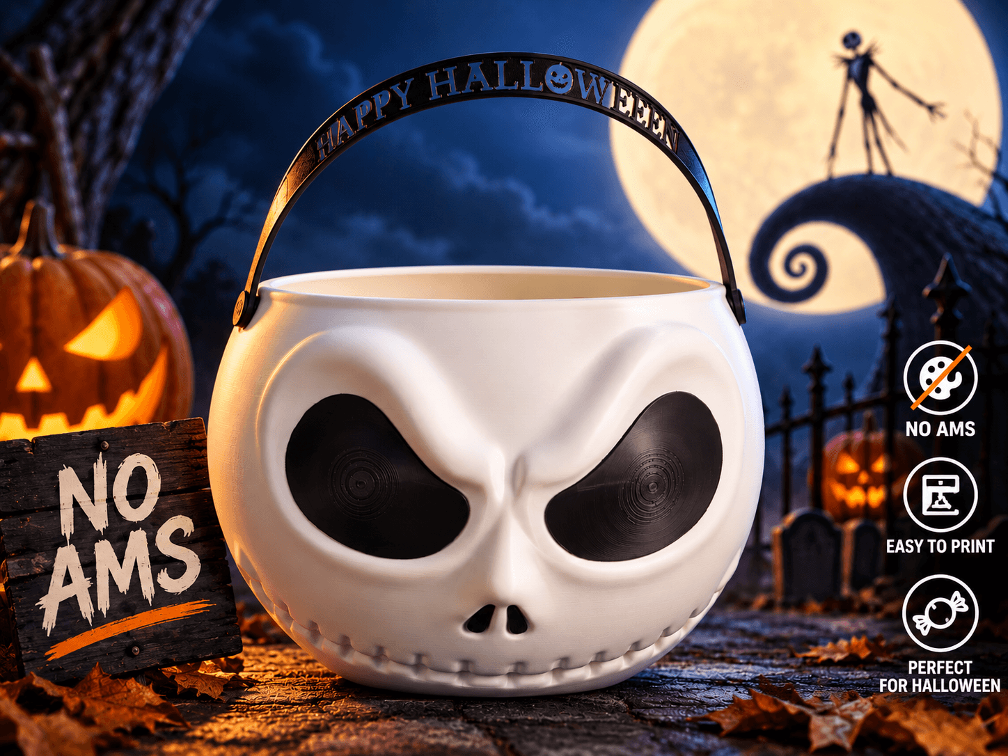 Jack Skellington Trick or Treat Bucket MakerWorld project cover