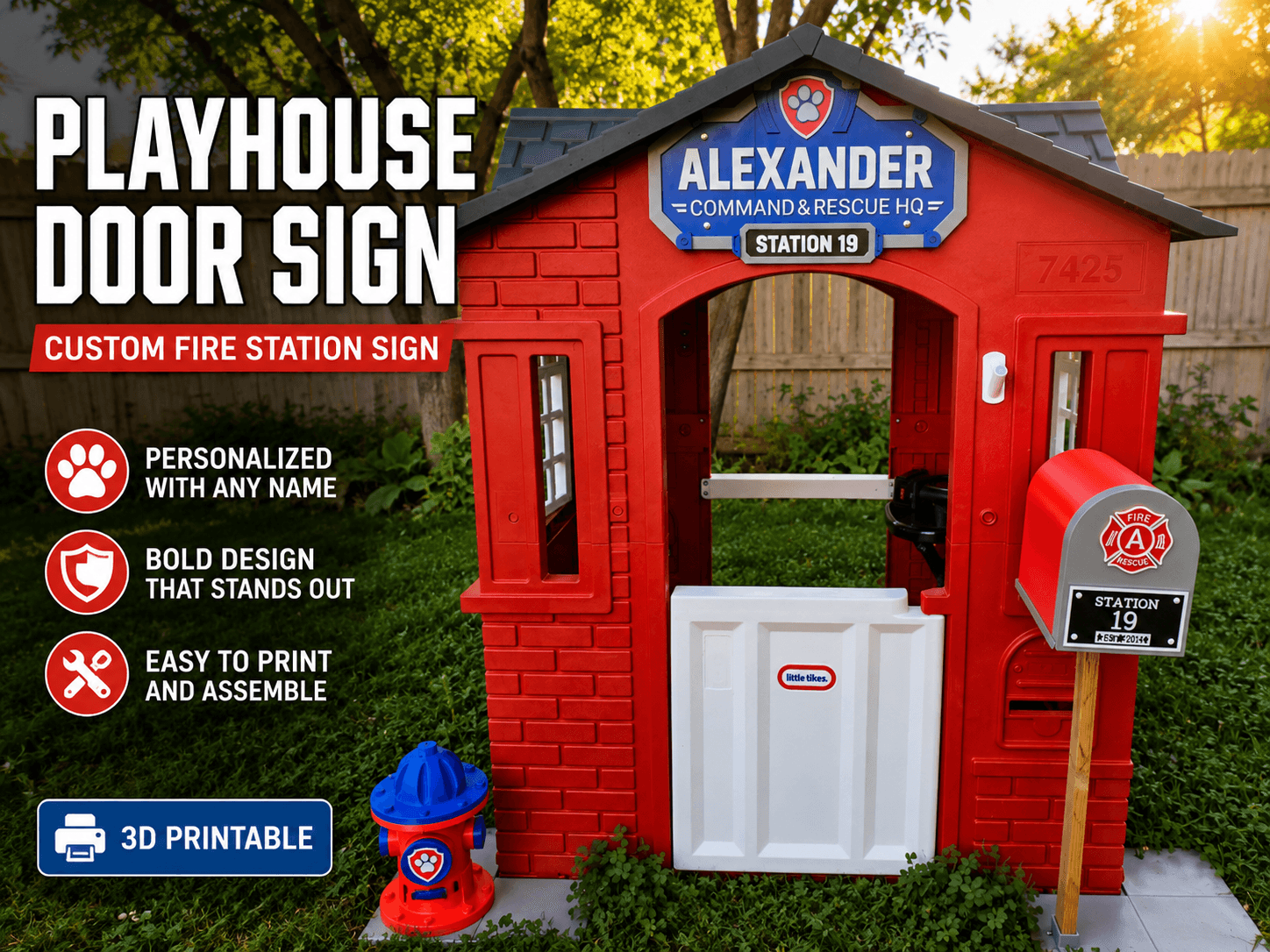 Playhouse Door Sign – Command & Rescue HQ MakerWorld project cover